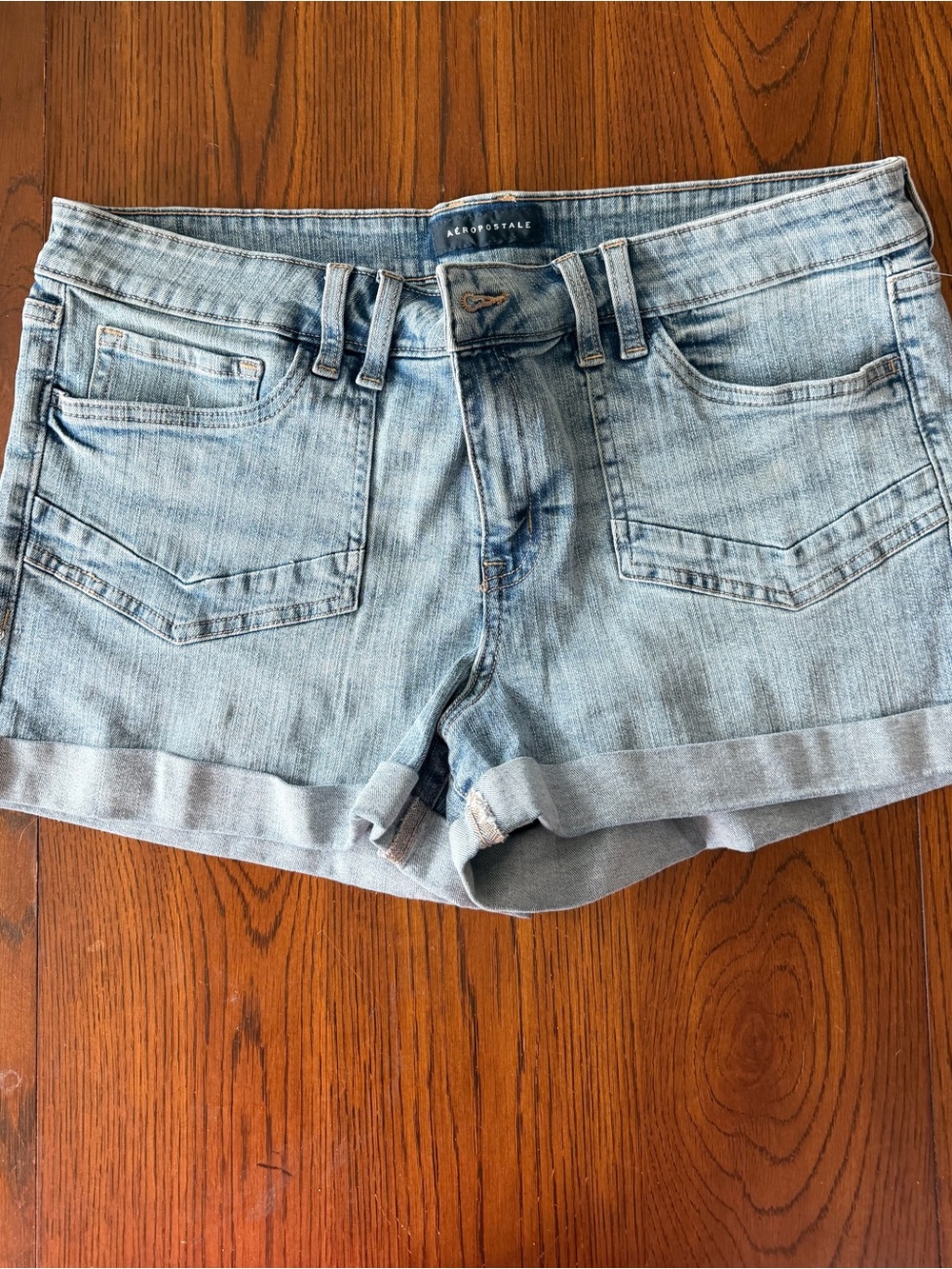 Aeropostale Light Blue Denim Cuffed Women’s Shorts